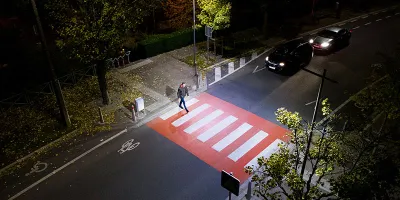 Pedestrian crossings need lighting that provides a strong contrast with the road lighting